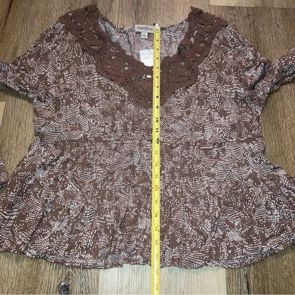 Bloomfield Women's Brown with gold
Peasant Size Large Crochet festival Boho Y2K - Picture 11 of 15